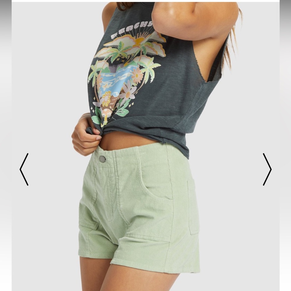 Roxy Sessions High Waist Corduroy Surf Shorts